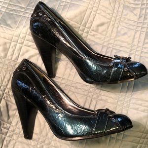 Naughty Monkey Teal & Black Heels